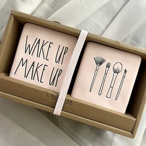 RAE DUNN make up brush holder (set of 2)